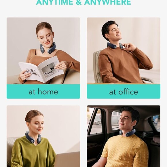 SKG Cordless Neck Massager Pain Relief Deep Tissue Vibration Foldable G7Pro-Fold - Picture 7 of 8